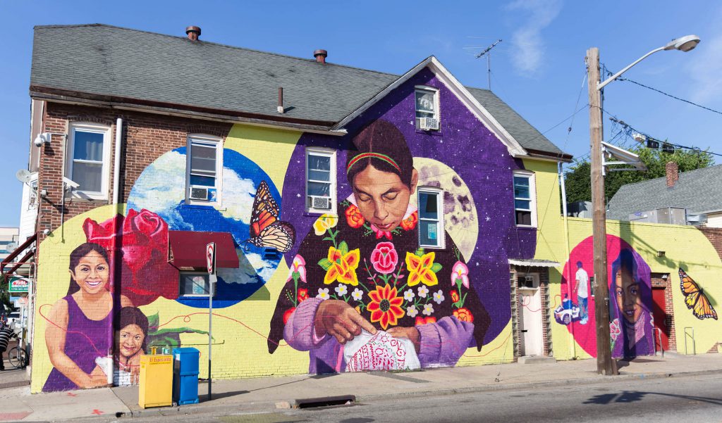A mural on the side of a building in New Brunswick NJ.