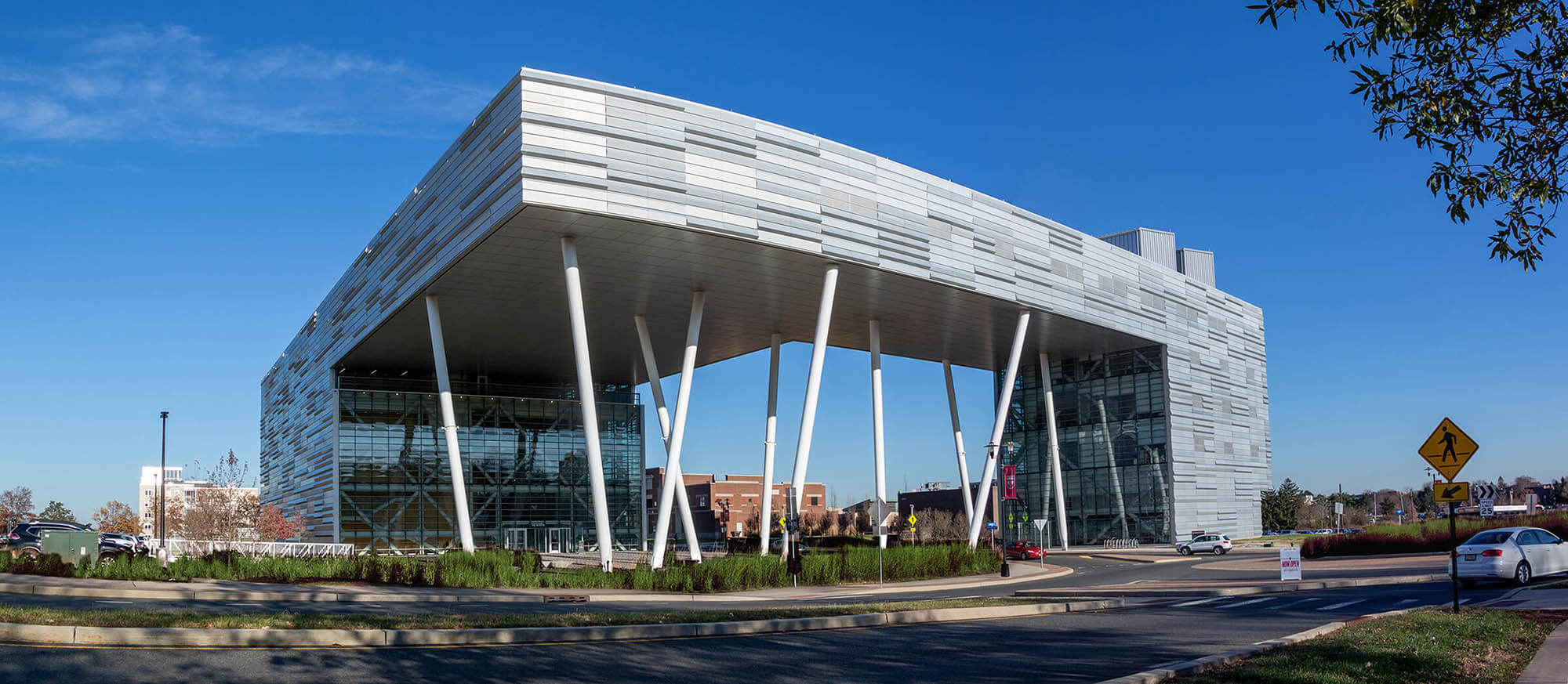 Exterior of the Rutgers Business School.